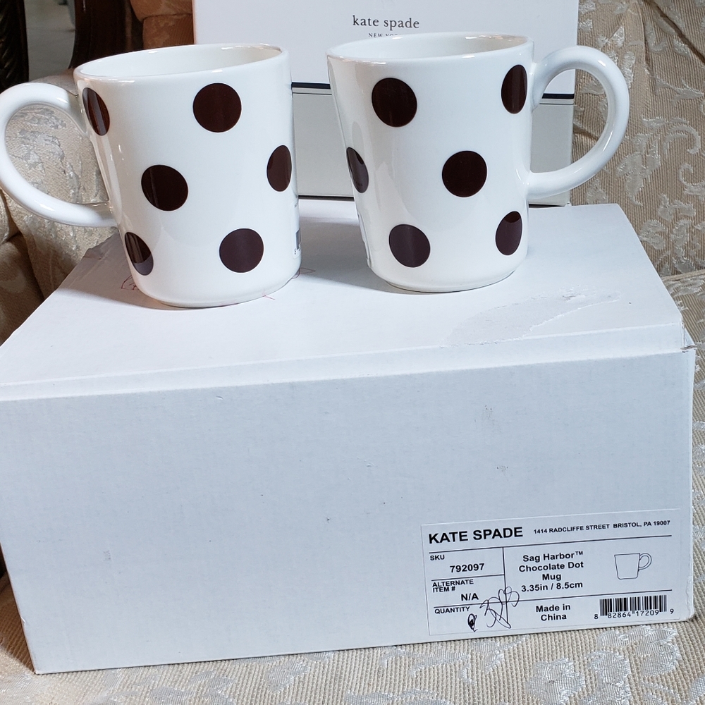 KATE SPADE mugs NIB (rare)